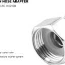 Raincovo Garden Hose to Pressure Washer Adapter, 3/4 GHT to 1/4 Quick Connect, Convert Water Hose to Power Washer Connector, Car Washing Nozzle & Hose Attachment, Stainless Steel, 1Pack