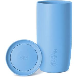 Simple Modern Travel Coffee Mug Tumbler with 360 Lid | Ceramic-Lined Insulated Stainless Steel Cold Brew Iced Coffee Cup | Gifts for Women Men Her Him | Voyager Signature | 16oz | Snow Day
