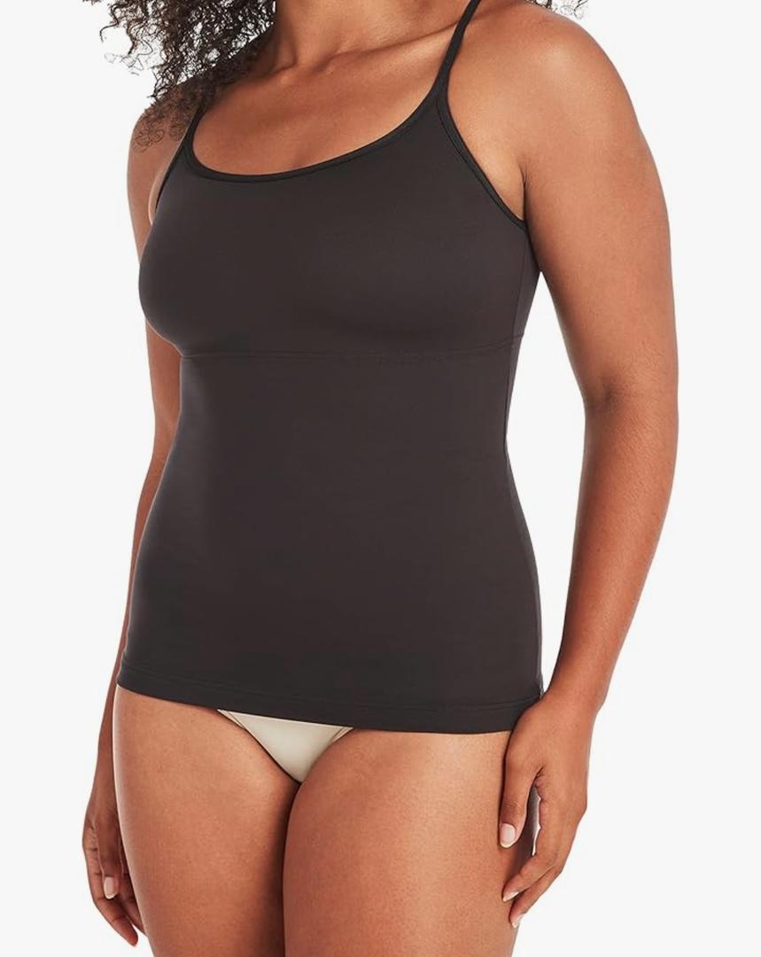 Women's Cami Shapewear, Firm Control Shaper for Women, Microfiber Longer Length Camisole Medium Black Women's Cami Shapewear, Firm Control Shaper for Women, Microfiber Longer Length Camisole Medium Black