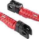 Acouto Pair of Front Foot Pegs Aluminum Alloy Pedals Fit for Ninja Z125 PRO Z250/SL Z400 Z900(Red) for Front Foot Pegs Motorcycle Foot Rest Front Pedals Motorcycle Footpegs Footpegs for