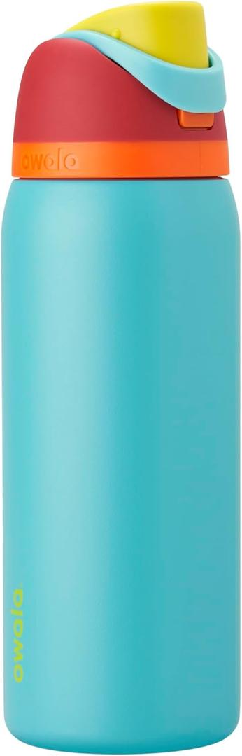 Owala FreeSip Insulated Stainless Steel Water Bottle with Straw, BPA-Free Sports Water Bottle, Great for Travel, 32 Oz, Summer Sweetness
