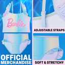 Barbie Girls Swimsuit Set 5-14 Yrs, Two Piece Bikini Set, Adjustable Strap Bathing Suits Swimwear, Swimming Gifts for Girls
