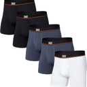 SAXX Underwear Co. Men's Non-Stop Stretch Cotton Boxer Brief Fly 5-Pack (White, S)
