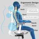 PatioMage Ergonomic Office Chair with Footrest, Big and Tall Desk Chair with Adjustable Lumbar Support, Seat Depth & 3D Armrests, High Back Mesh Computer Chair for Home Office, Grey, Large