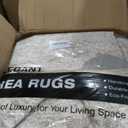 Soalmost 9x12 Area Rugs for Living Room Washable Print Rug Non-Slip Beige