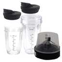 Replacement Parts Extractor Blade with 18Oz 24Oz Cup and Spout Lid 1200W, Compatible For Ninja， Auto-IQ Blender,7 Fins Gear Parts