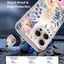 OOK Magnetic for iPhone 16 Pro Max Case Clear Pretty Flower Girls Women