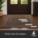 Dirt Trapper Door Mat 36"x 60", Non-Slip Entryway Rugs, Brown