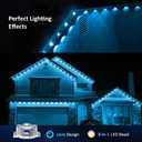 IVRICH 50FT Permanent Outdoor Lights, Smart RGB Eave Light with Color Changing, APP/Remote Control, IP67 Waterproof, Music Sync, Timer Function, for Christmas, Party, Holiday Decor