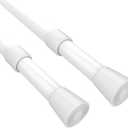2Pcs Tension Rods Room Divider, Adjustable Curtain Rod No Drill, 41-77 Inch
1.1" Diameter, Spring Loaded, Large Tension Pole for Kitchen, Bathroom, Cupboard, Wardrobe, Window, Bookshelf DIY Project