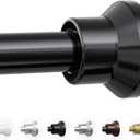 Chrsouly Shower Curtain Rod, 31-76 Inch Adjustable Tension Shower Rod, 1" Diameter Heavy Duty Rust-proof Tension Curtain Rods for Bathroom, Non Slip, No Drill, Black