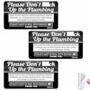 3 PCS Funny Bathroom Signs for Home, 5.7x3 Acrylic Do Not Flush Sign for Bathrooms, Toilet Bath Rules Please Do Not Flush Anything Except Toilet Paper