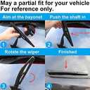 Rear Wiper Blade,ASLAM 16B Rear Windshield Wiper Blades Type-E for Original Equipment Replacement,Exact Fit(Pack of 2)