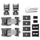 Aluminium Alloy Hood Hold-Down Latch Hood Lock Catch & Bracket with Flag for Jeep Wrangler JK/JKU 2007-2017, JL/JLU 2018-2022 & Jeep Gladiator 2020-2022,(1 Pair/Black)