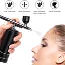 Airbrush Kit, Rechargeable Cordless Airbrush with Compressor, Non-Clogging High-Pressure Air Brush Set with 0.3mm Nozzle and Cleaning Brush Set for Makeup, Barber, Nail Art, Cake Decor