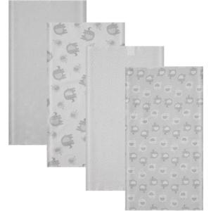Cudlie 4 Pack Receiving Blankets: Ultra-Soft Essentials for Baby Boys and Girls, Swaddling, Cuddling and Nursing. Multipack for Infants, Newborns and Babies. Perfect for Baby Showers and Everyday (Good Elephant)