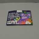 ARTISTRO 24 Dual Tip Acrylic Paint Markers, Acrylic Paint Pens, Fabric Markers for Textile, Rock, Glass, Wood, Paper, Ceramic, Canvas DIY Art Supplies Kit for Kids and Adults (Dual Tip Dot + Fine, 24)