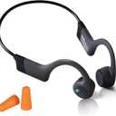 Bone Conduction Headphones, Open-Ear Wireless Bluetooth 5.3 Workout Headphones with Microphones, 20H Playtime, Waterproof Wireless Earphones for Sports, Running, Hiking, Cycling, with Earplugs