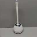 Toilet Bowl Brush and Holder, 2 Pack with Long Handle, Plastic Holder Easy to Hide, Drip-Proof, Deep Cleaning (White)