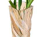 Glass Vase,Elegant Spiral Decorative Centerpiece for Home, Office,Wedding, Stylish Blown Glass Flower Vase