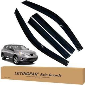 Window Visors Rain Guards for Nissan Rogue 2009 2010 2011 2012 2013 Accessories, Wind Deflectors Vent Shades for Nissan Rogue