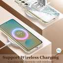 Marble Case for Samsung Galaxy S24 FE 5G, Soft Silicone Clear TPU Case for Women, Cute White Blue Marble Pattern Slim Anti-Scratch Shockproof Protective Cover for Samsung S24 FE 6.7-inch (Snowy)