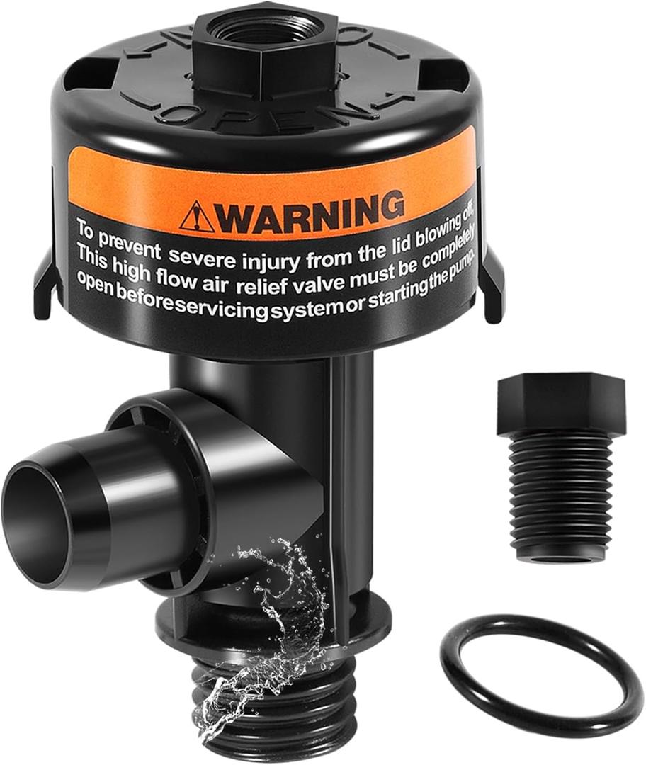 98209803 High Flow Manual Relief Valve Replacement/Air Relief Manual Valve Assembly for Pool and Spa Filter, 98209800