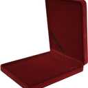 Jewelry Set Velvet Box Necklace Earring Ring Necklace Bracelet Gift Display Case Wedding Jewelry Storage Holder (Wine Red For Chunky Collar Necklace)