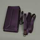 Strapurs for iPhone 14 Plus Detachable Wallet Case Compatible with Magsafe, RFID Blocking 9-Card Holder Zipper Wrist Strap Lanyard PU Leather Magnetic Phone Case for iPhone 14 Plus 6.7", Purple