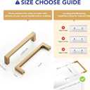 Ravinte 10 Pack Solid 4 Inch Square Cabinet Handles Champagne Bronze Pulls for Drawers and Kitchen Cabinets - Hardware Handles