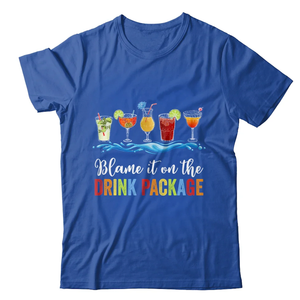 Blame It On The Drink Package T-shirt Blue Size M