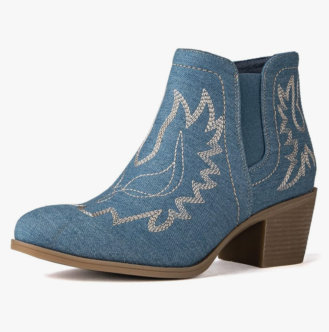 GLOBALWIN Women's Pull On Ankle Boots The Western Cowboy Cowgirl Boots 8.5