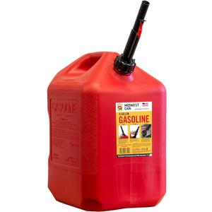 Midwest Can 6610 Quick Flow Spout Auto Shut Off Gasoline Can - 6 Gallon