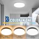 LED Flush Mount Ceiling Light - 15 Inch Ceiling Light Fixtures 3000/4000/5000K Adjustable, 25W (200W Equivalent), 2200LM, Dimmable Light Fixture for Bedroom, Kitchen, Bathroom, Energy Star, ETL