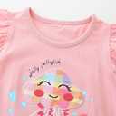 Toddler Girl Easter Summer Short Sets Outfits Cotton CrewNeck Pink Jellyfish Short Sleeve Playwear , 4T