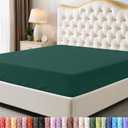 Utopia Bedding Queen Fitted Sheet - Bottom Sheet - Deep Pocket - Soft Microfiber - Shrinkage and Fade Resistant - Easy Care -1 Fitted Sheet Only (Emerald)