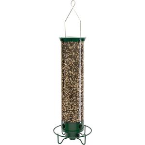 Droll Yankees Squirrel Proof Bird Feeders for Outdoors - Flipper, Collapsible Perches, 5-Pound Seed Capacity, Blue (Yankee Flipper)