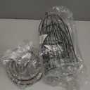 Rustic Wire Metal Cloche Set of 2 Candle Lantern Decorative Indoor Outdoor Vintage Cage Candle Holders Modern Farmhouse Decor for Fireplace Mantle Entryway Living Room Kitchen Coffee Table Centerpiece (Black/Brown)