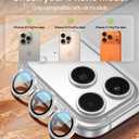 PandaShield 2-Pack Anti-Reflection Camera Lens Protector for iPhone 17/16/15 Pro & Pro Max, Easy Installation,9H Hardness, 98% Ultra Clarity, Maintains Original Lens Design - Glitter Silver