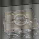 Dingerjar Divided Serving Tray with Lid and Handle - Snackle Box Charcuterie Container for Portable Snack Platters - Clear Organizer for Candy, Fruits, Nuts, Snacks - Perfect for Party, Entertaining (White)