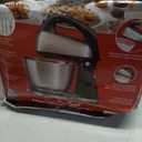 Hamilton Beach Classic Stand and Hand Mixer, 4 Quarts, 6 Speeds with QuickBurst, Bowl Rest, 290 Watts Peak Power, Black and Stainless