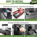 Trunk Organizer for 2010-2024 Toyota 4Runner 5-Seat 2nd Row(NOT Fit 7-Seat 3rd Row), Rear Trunk Storage Box Bin Cargo Tray for 10-24 4 Runner Interior Accessories(4Pcs Trunk Organizer)