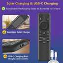 Rechargeable Voice Remote for Samsung Smart TVs, Replacement for 20192026 Samsung TV Remote Control with Solar Charging and Voice Search
