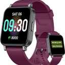 Pedometer Watch Senior Friendly No App/Phone Required, Waterproof Fitness Tracker Watch with Step Counter Calories/Sleep Tracker for Walking Running for Men Women, Purple