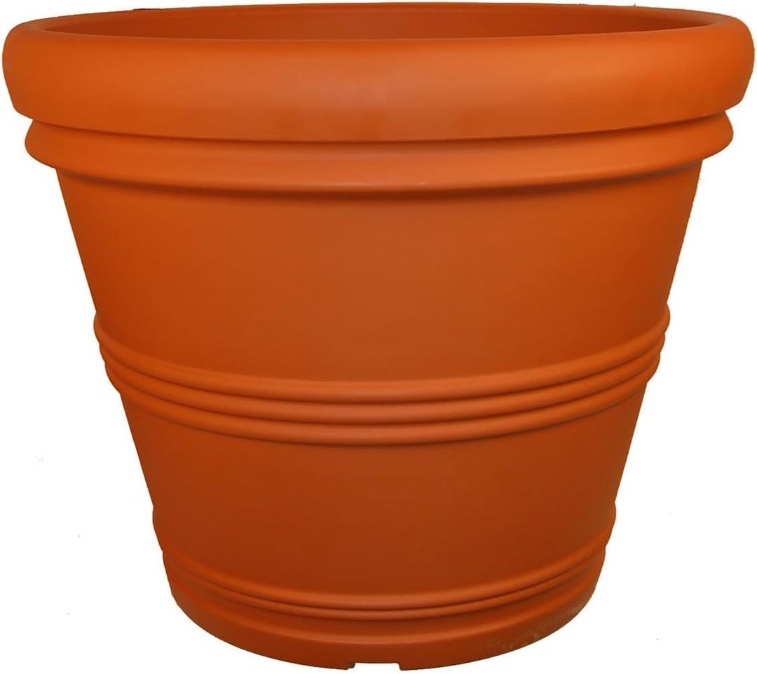 Tusco Products Rolled Rim Garden Planter, 36-Inch, Terra Cotta