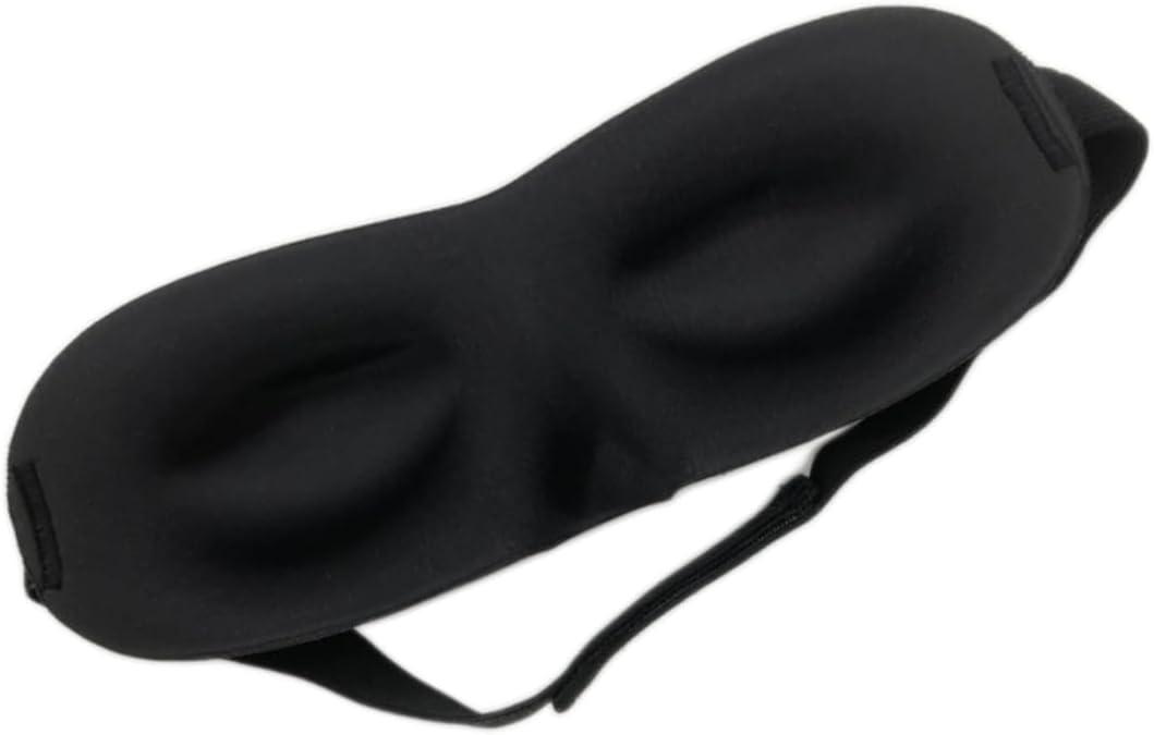 Dreamfinder 3D Sleep Mask  Contoured Blackout Eye Mask with Zero-Pressure Eye Cups  Lash-Friendly, Side Sleeper & CPAP Compatible  Lightweight & Adjustable (Black)
