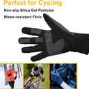 TouchScreen Winter Gloves, Warm Water Resistant Windproof Thermal Gloves for Driving Running Cycling (Small (Men) -- Medium (Women), Black-Grey)