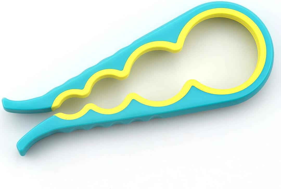 2 x Manual Jar Opener Bottle Opener and Can Opener for Weak hands, Seniors with Arthritis and Anyone with Low Strength, Mutil Jar Opener Get Lids Off Easily Non-Slip Grips - 3-in-1 Kitchen Tool