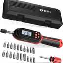 VANPO Digital Torque Screwdriver 2.66-53.1 in-lbs/0.3-6 Nm, Adjustable Screwdriver Torque Wrench Set with Buzzer/LED Indicator Notification for Bike Repairing, Tools, Maintenance and Mounting