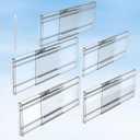 5 Pack 6" High Adjustable Drawer Dividers for Clothes,Expandable From 12-20" Clear Drawer Organizers, PC Plastic Separators for Dresser/Bedroom/Bathroom/Kitchen/Office Storage